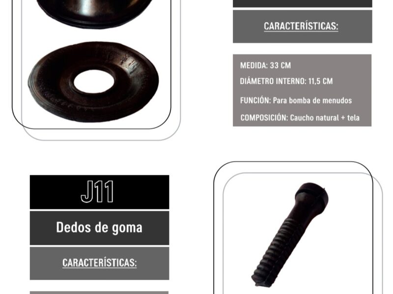 DEDOS DE GOMA para MAQUINA PELADORA